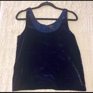 J. Crew Velvet Tank Top - Navy - Size 4